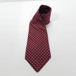 Tommy Hilfiger Red Blue Droplets Mens Tie